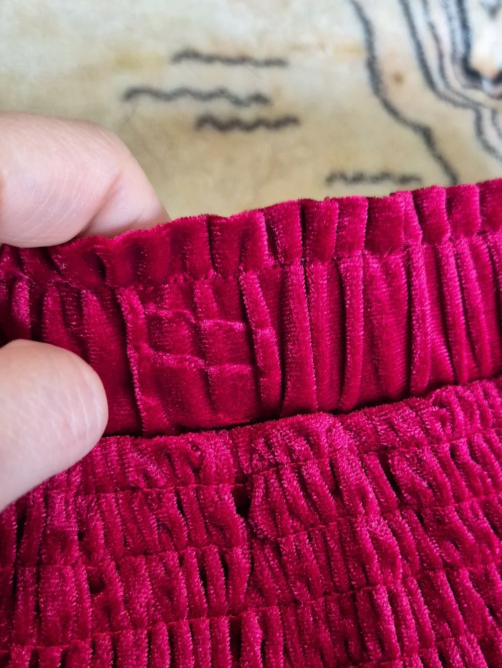 GB Girls Size L 12/14 Red Velvet Smocked Skirt New With Tags